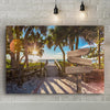 Enchanting Bridge Entrance To Hidden Beach, Custom Canvas