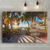 Enchanting Bridge Entrance To Hidden Beach, Custom Canvas