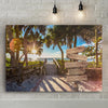 Enchanting Bridge Entrance To Hidden Beach, Custom Canvas