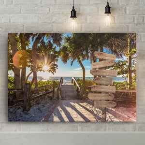 Enchanting Bridge Entrance To Hidden Beach, Custom Canvas