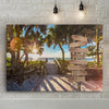 Enchanting Bridge Entrance To Hidden Beach, Custom Canvas