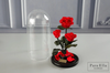 Rare Design - Three Eternal Roses In Elegant Glass Dome