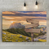 Calming Sunrise View At The Dolomites Mountain Range, Custom Canvas