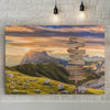 Calming Sunrise View At The Dolomites Mountain Range, Custom Canvas