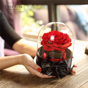 Eternal Real Rose Bud In Elegant Glass Dome