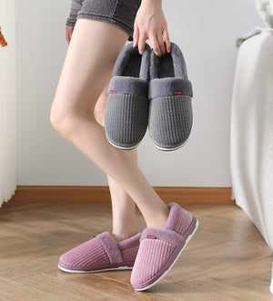 Women's Non-Slip Plush Slippers - Cruelty Free